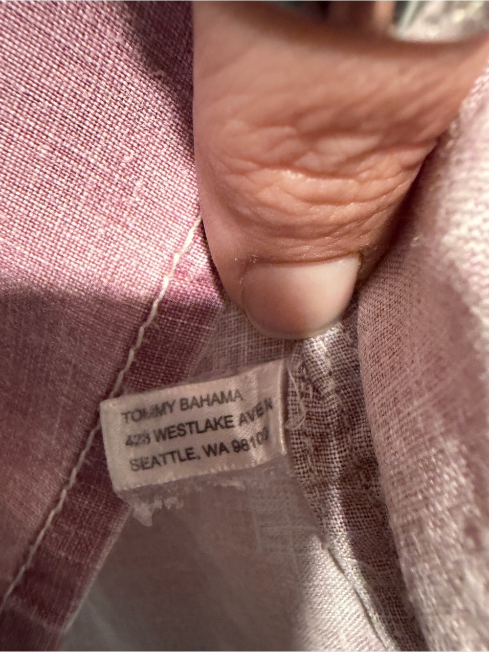 Tommy Bahama Short-Sleeve Button-Down Shirt in Dusty Pink - Picture 6 of 9